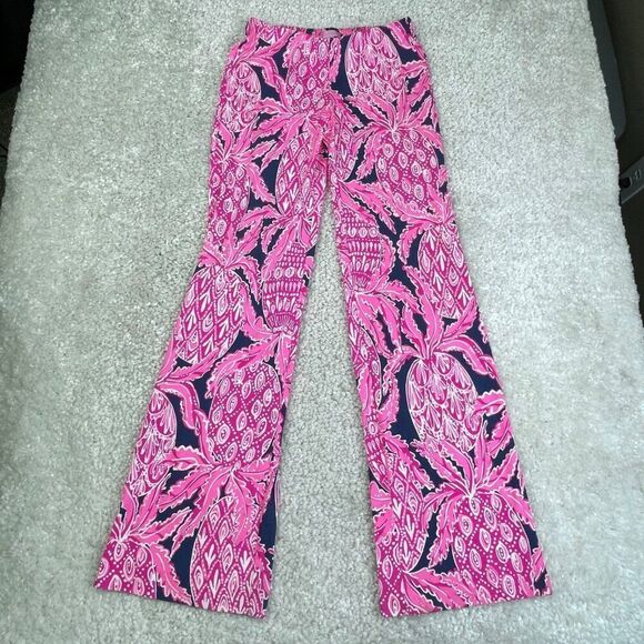 Lilly Pulitzer Georgia May Palazzo Pants Pink Coco Safari Print - Picture 3 of 8